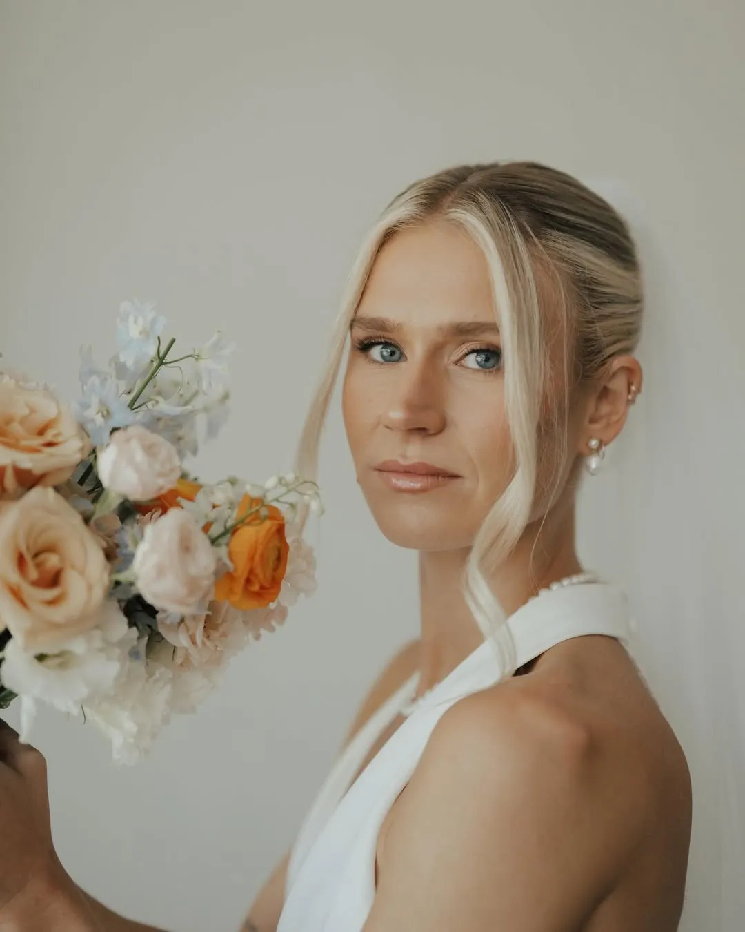 Bridal makeup portrait — natural, glowing wedding look by I.S Makeup, Lisbon